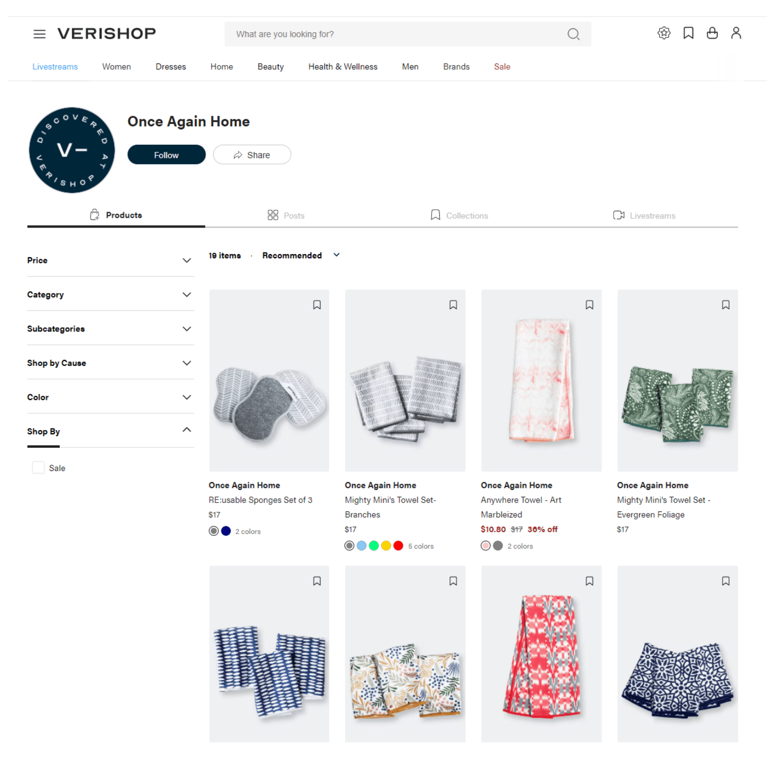Check us out on Verishop - Once Again Home Co.
