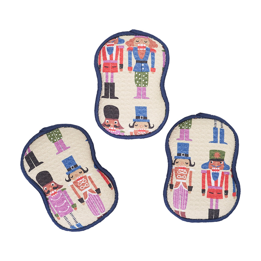 RE:usable Sponges (Set of 3) - Nutcracker Sponges & Scouring Pads Once Again Home Co. Cream
