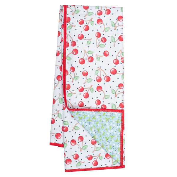 タオル+バス用品 Her lip to - HLT Cherry Pattern Face Towel Set BETSEY JOHNSON Cherry Love 1-Piece Black/Fuchsia Pink Cotton