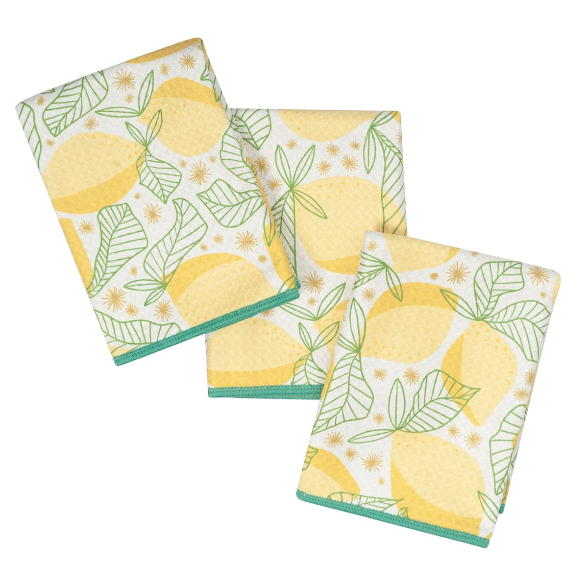 Mighty Mini Towel (Set of 3) Reversible - RJW Lemon Sparkle