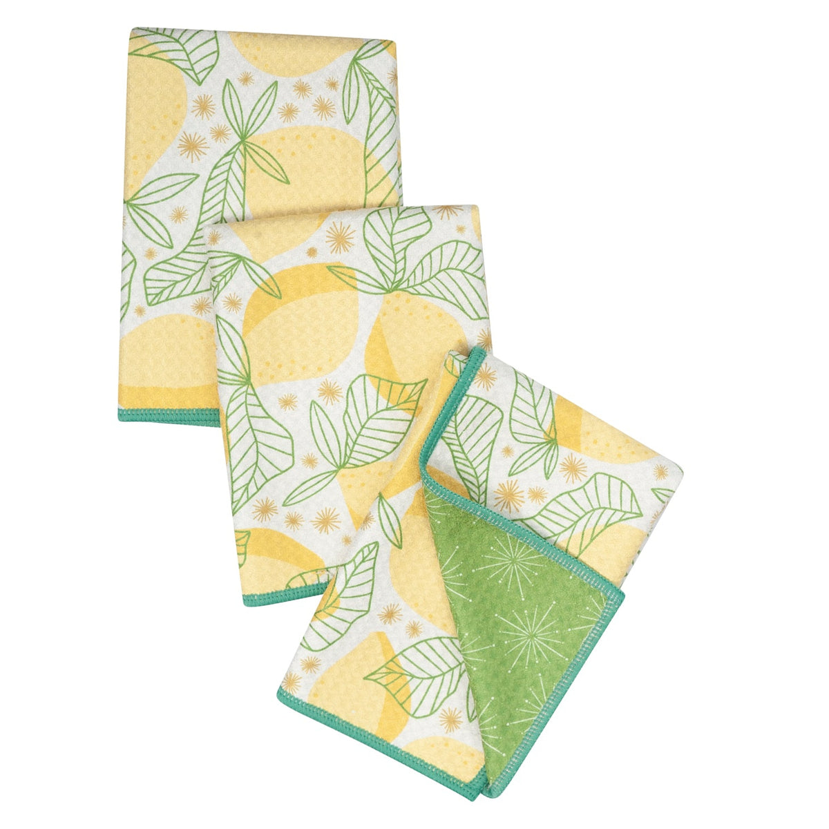 Mighty Mini Towel (Set of 3) Reversible - RJW Lemon Sparkle