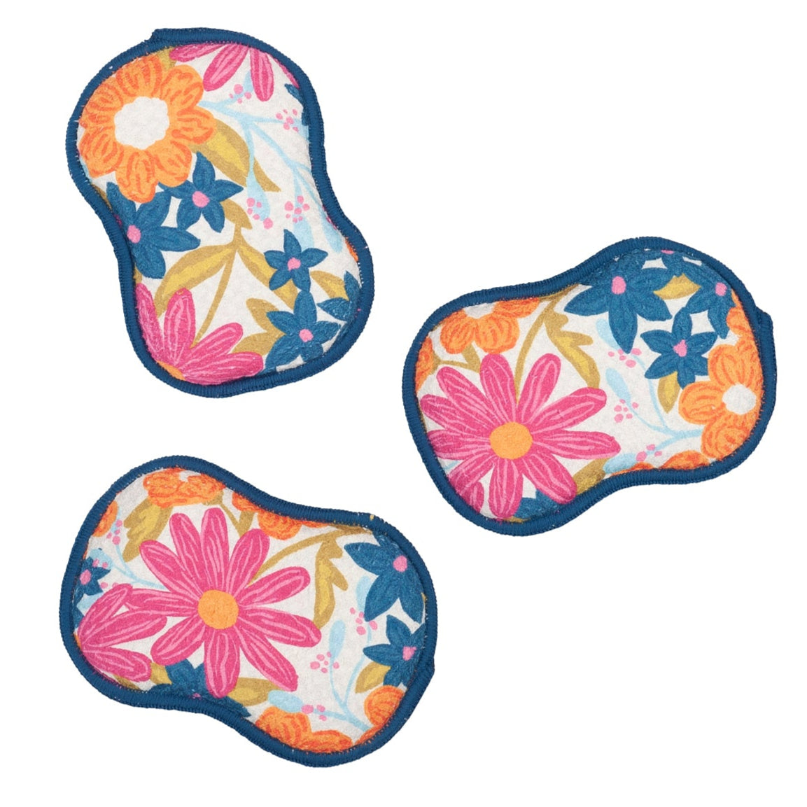 RE:usable Sponges (Set of 3) - Iris & Sea Mini Blooms
