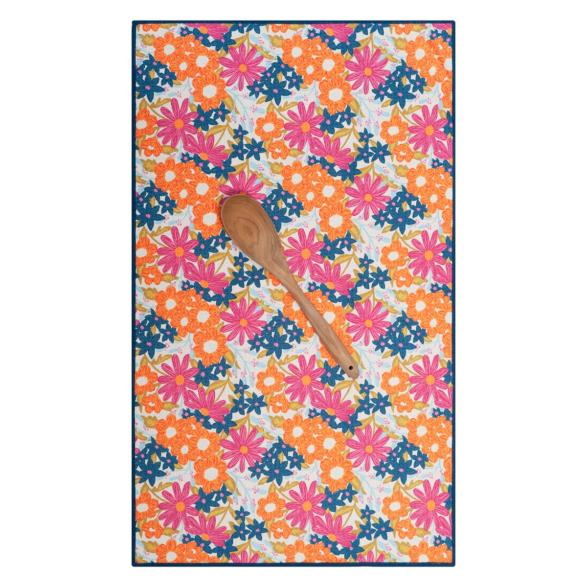 Anywhere Towel Reversible - Iris & Sea Mini Blooms