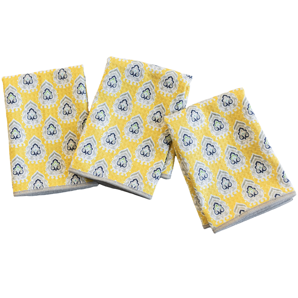 Mighty Mini Towel (Set of 3) - Ajra kitchen towels Once Again Home Co. Yellow