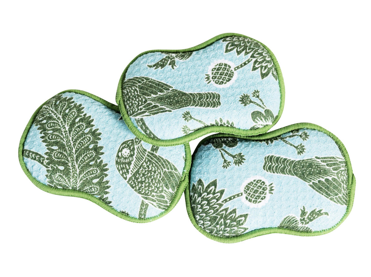 RE:usable Sponges (Set of 3) - Aviary Sponges &amp; Scouring Pads Once Again Home Co. Garden Green  