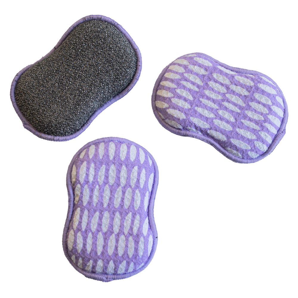 RE:usable Sponges (Set of 3) - Beans Sponges &amp; Scouring Pads Once Again Home Co. Lilac  