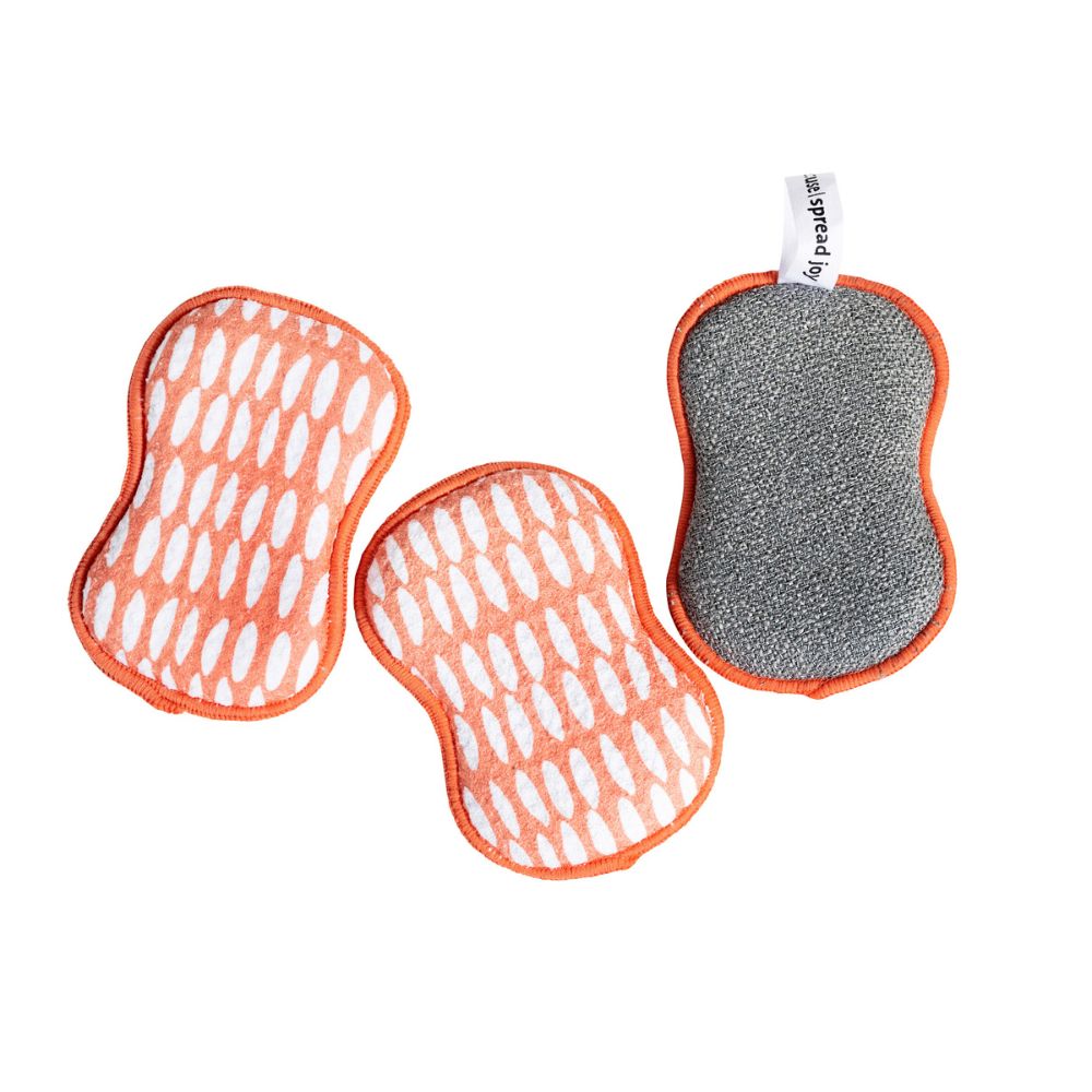 RE:usable Sponges (Set of 3) - Beans Sponges &amp; Scouring Pads Once Again Home Co. Coral  