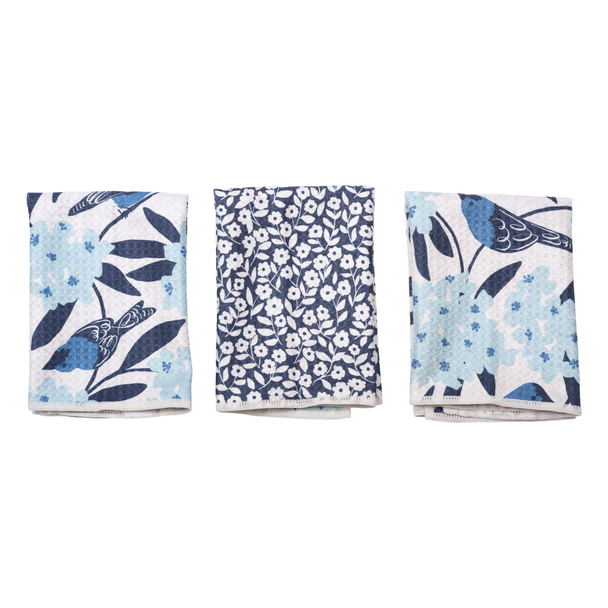 Mighty Mini Towel (Set of 3) Reversible - Nuthatch Birdsong
