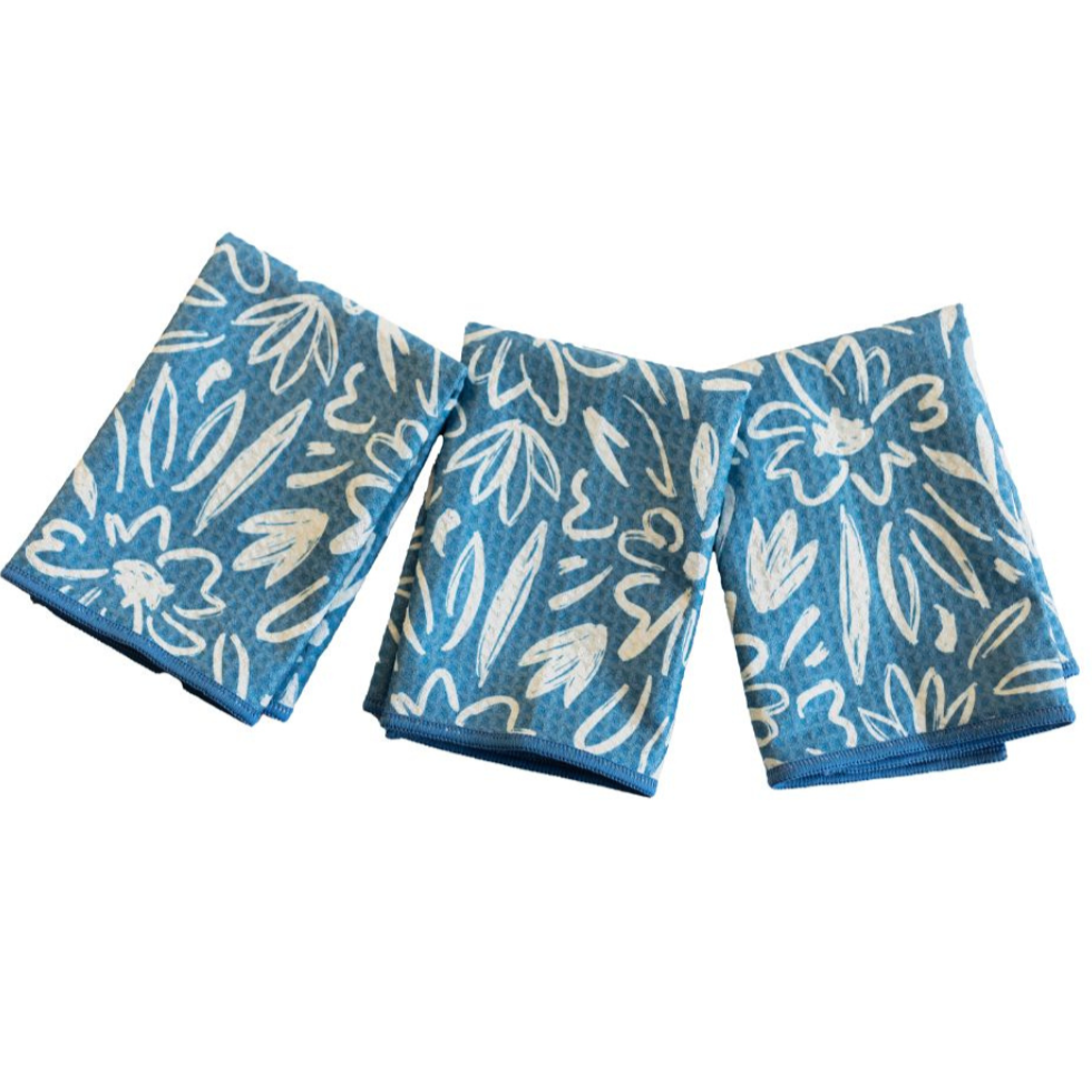 Mighty Mini Towel (Set of 3) - Bloom Kitchen Towels Once Again Home Co. Blue