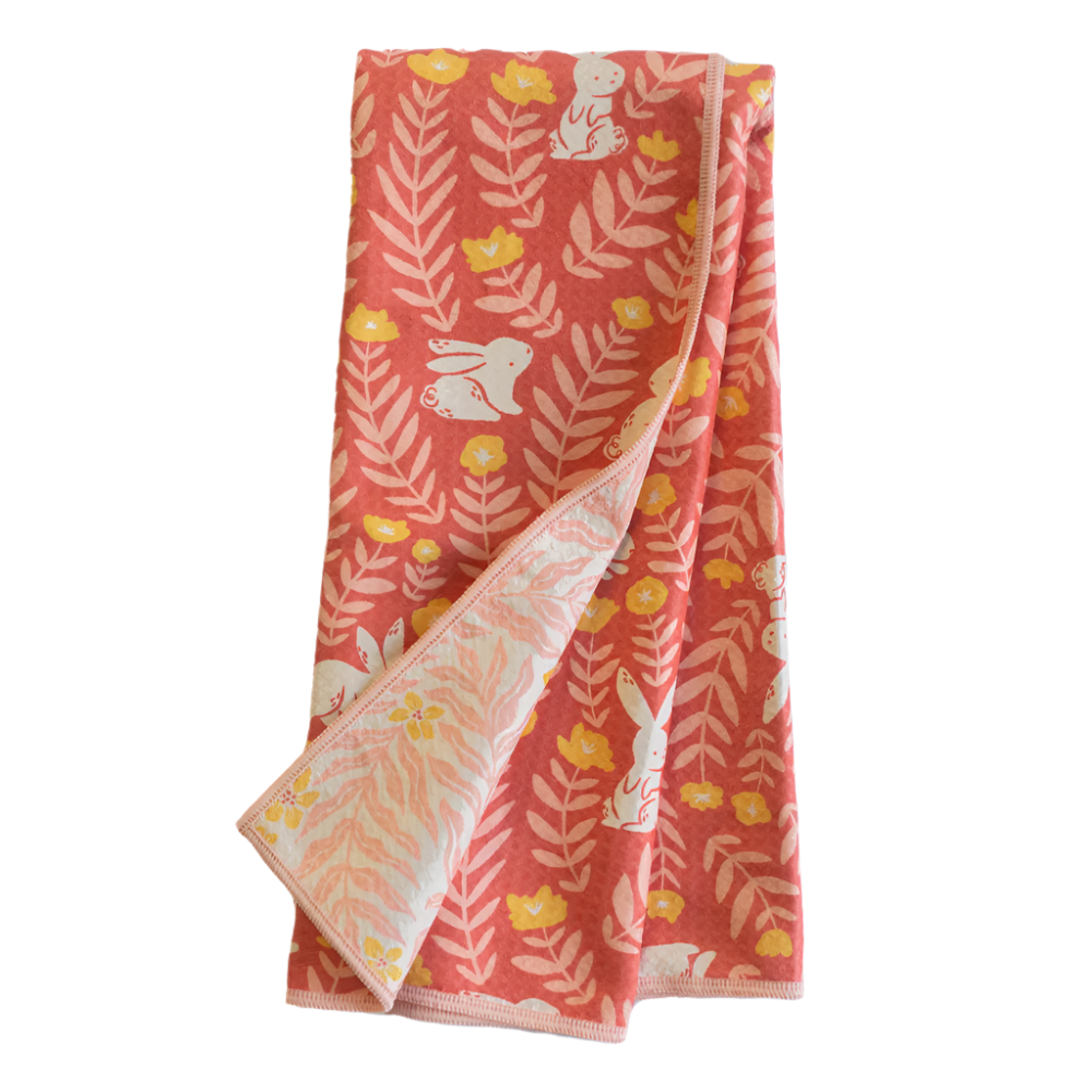 Anywhere Towel Reversible - Nuthatch Bunny Meadows