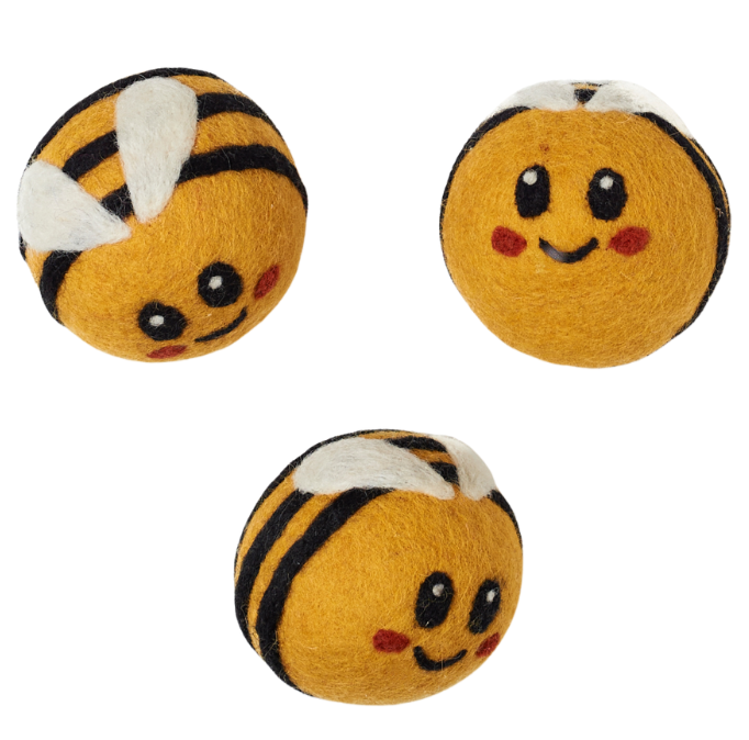 Laundry Wool Dryer Balls - Set of 3 Busy Bee