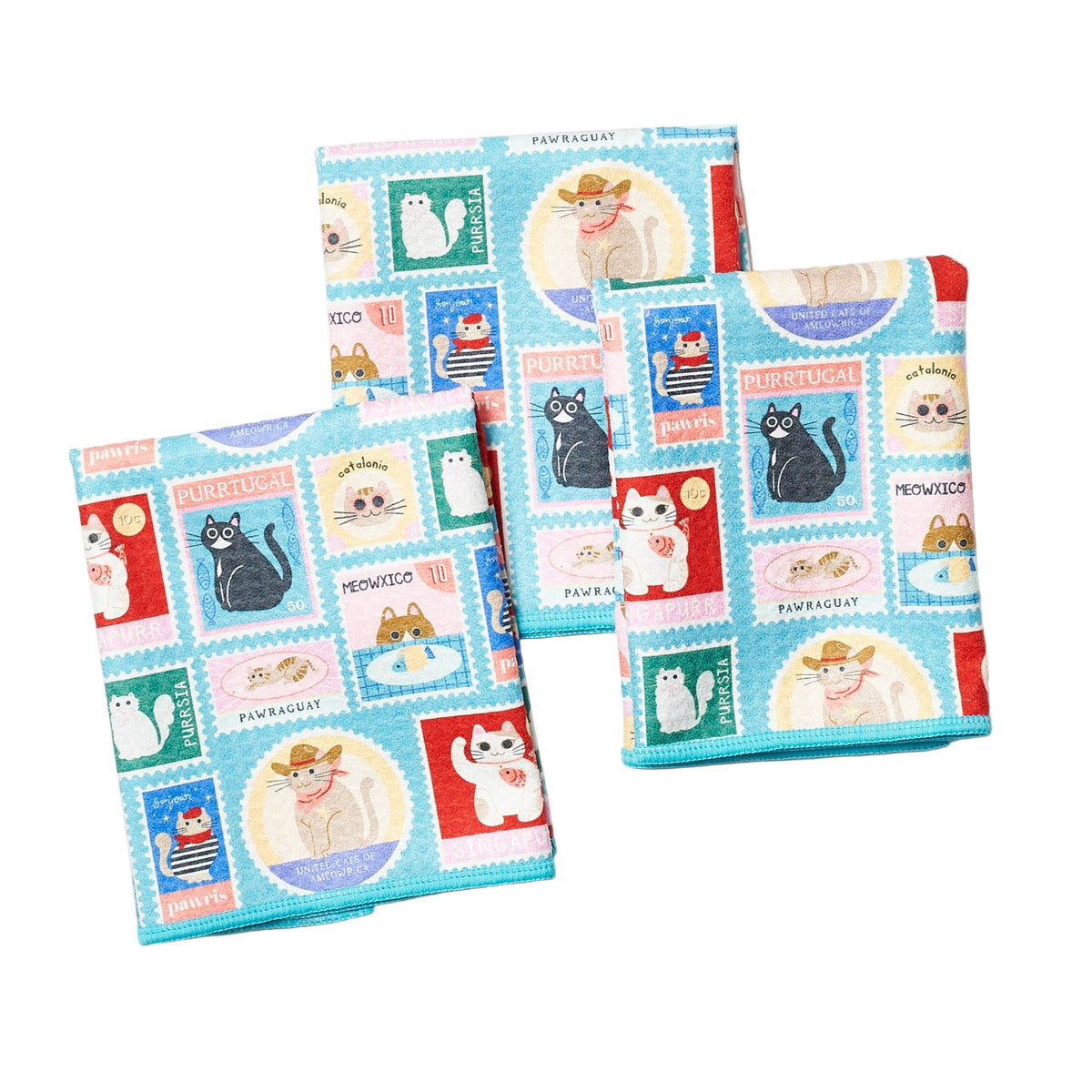 Mighty Mini Towel (Set of 3) Reversible - MT Cat Mail