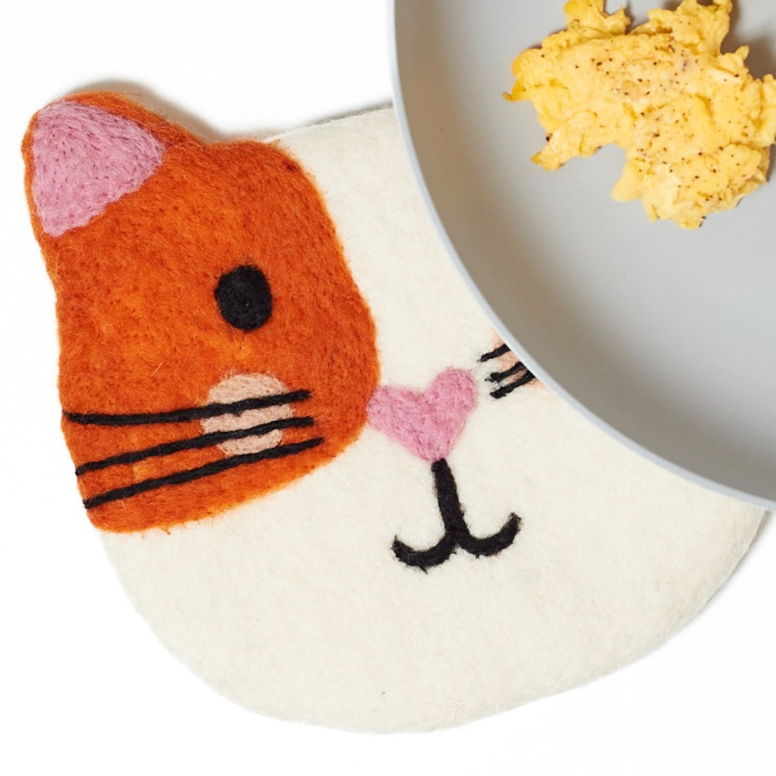 Wool Trivet - Cat