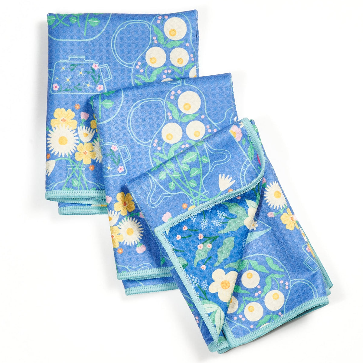 Mighty Mini Towel (Set of 3) Reversible - MT Flower Teapot