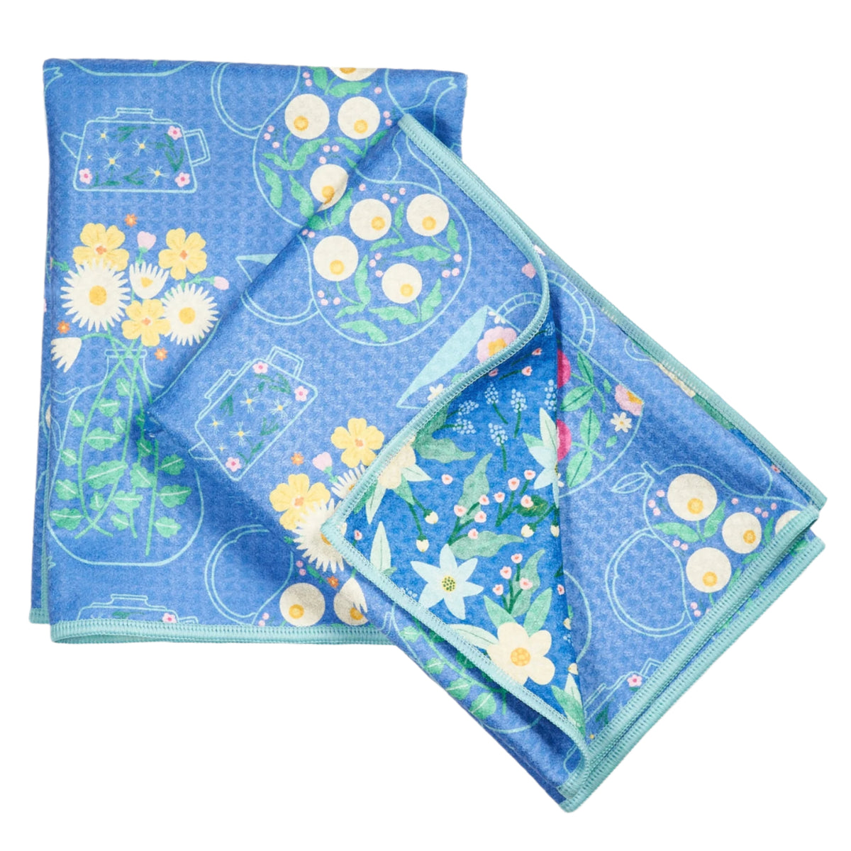 Double Duty Towel (set of 2) Reversible - MT Flower Teapot