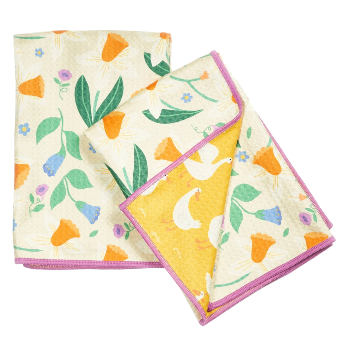 Double Duty Towel (set of 2) Reversible - MT Daffodil