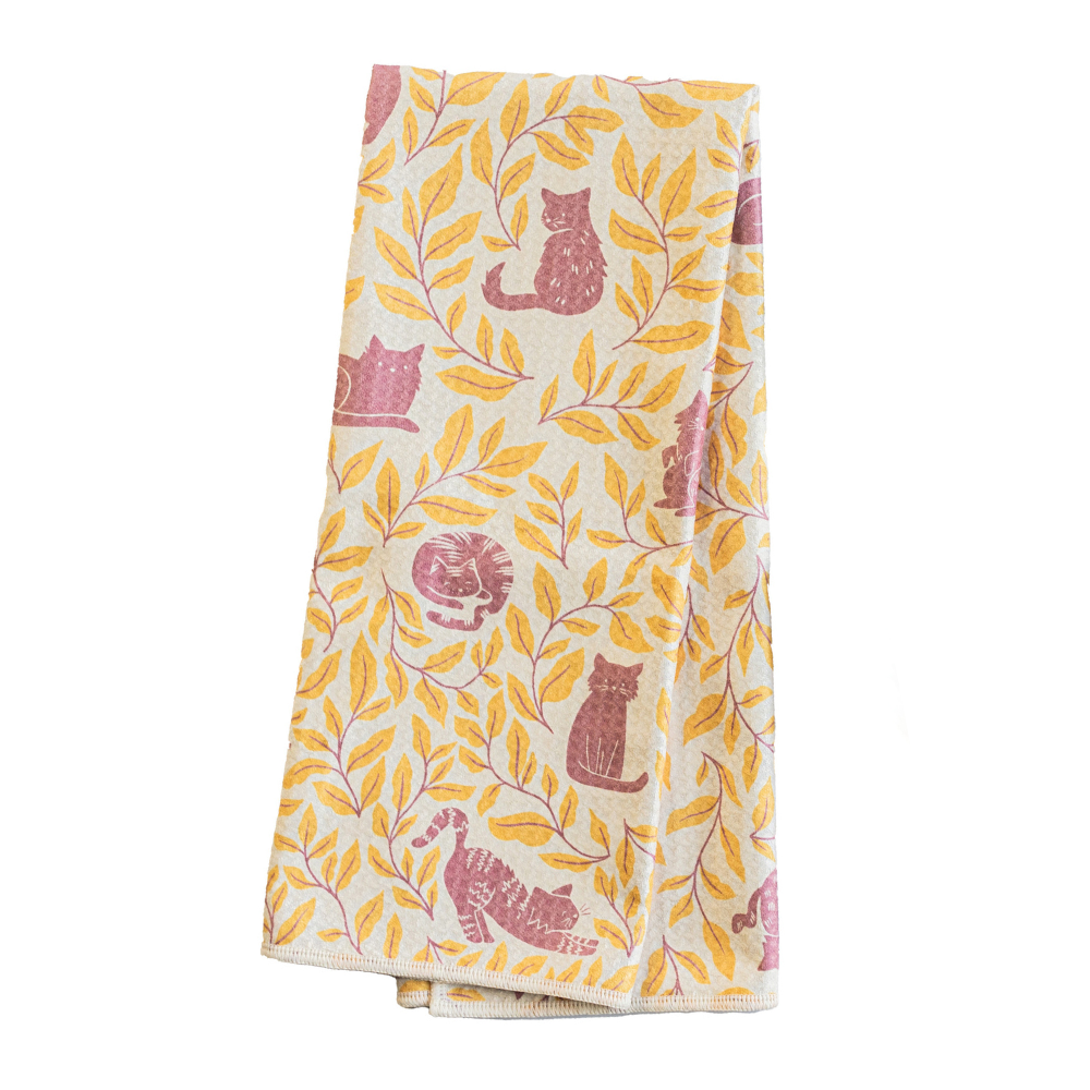 Anywhere Towel Reversible - Nuthatch Cat Club Kitchen Towels Once Again Home Co. Egret