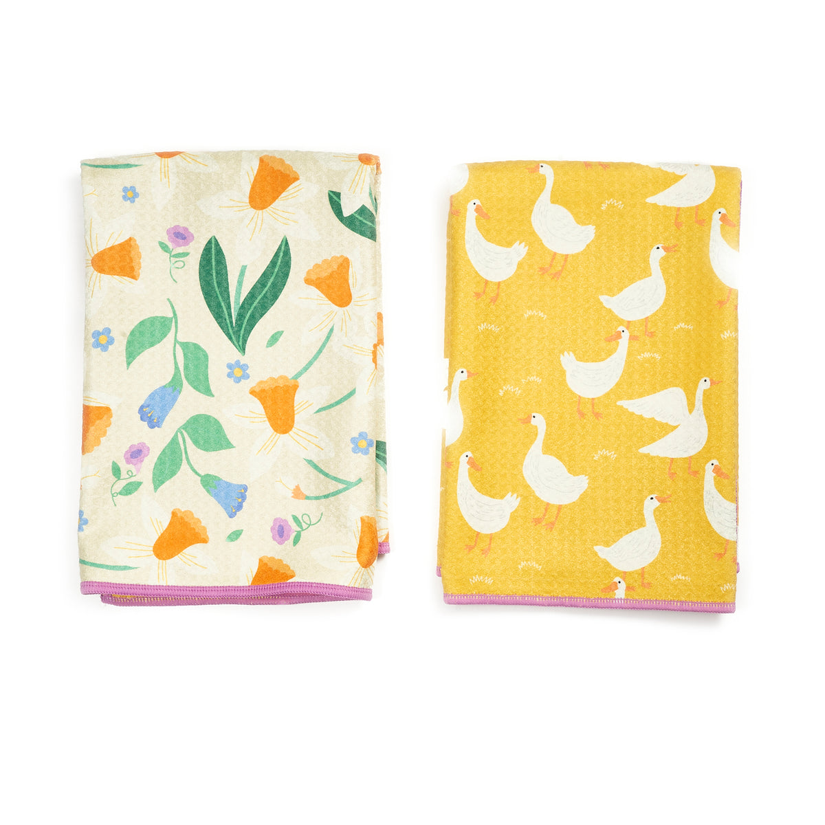 Double Duty Towel (set of 2) Reversible - MT Daffodil