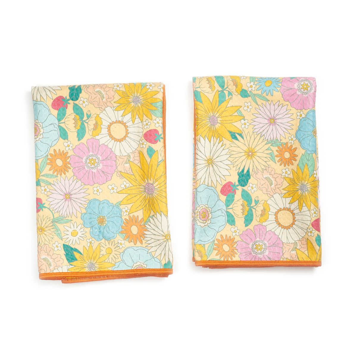 Double Duty Towel (set of 2) Reversible - MT Daisies