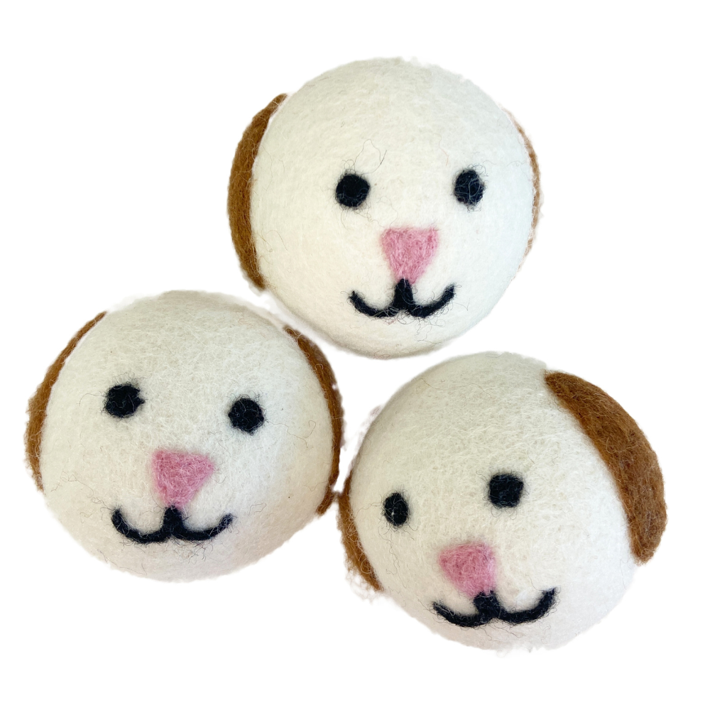 Laundry Wool Dryer Balls - Set of 3 Dog