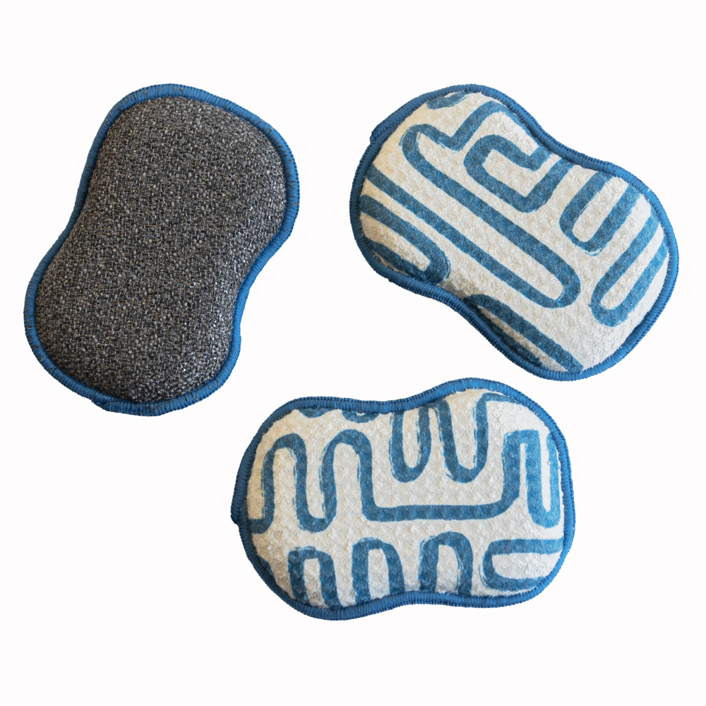 RE:usable Sponges (Set of 3) - Doodle Sponges & Scouring Pads Once Again Home Co.