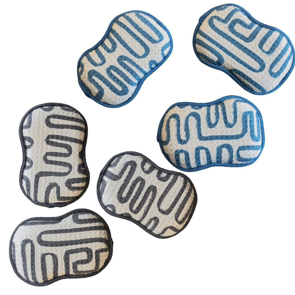 RE:usable Sponges (Set of 3) - Doodle Sponges & Scouring Pads Once Again Home Co.
