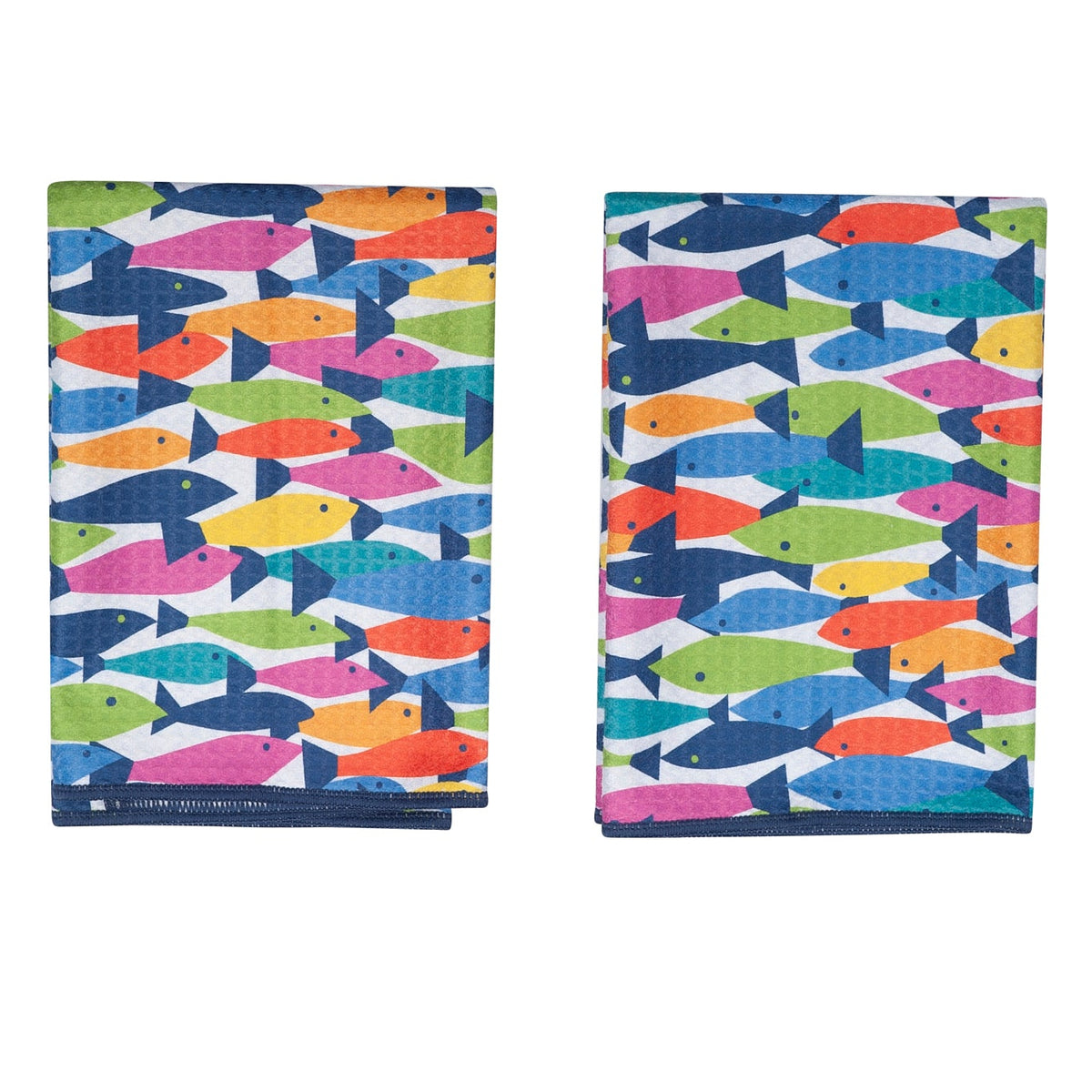 Double Duty Towel (set of 2) Reversible - KN Fish