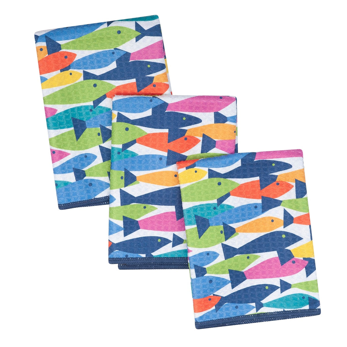 Mighty Mini Towel (Set of 3) Reversible - KN Fish