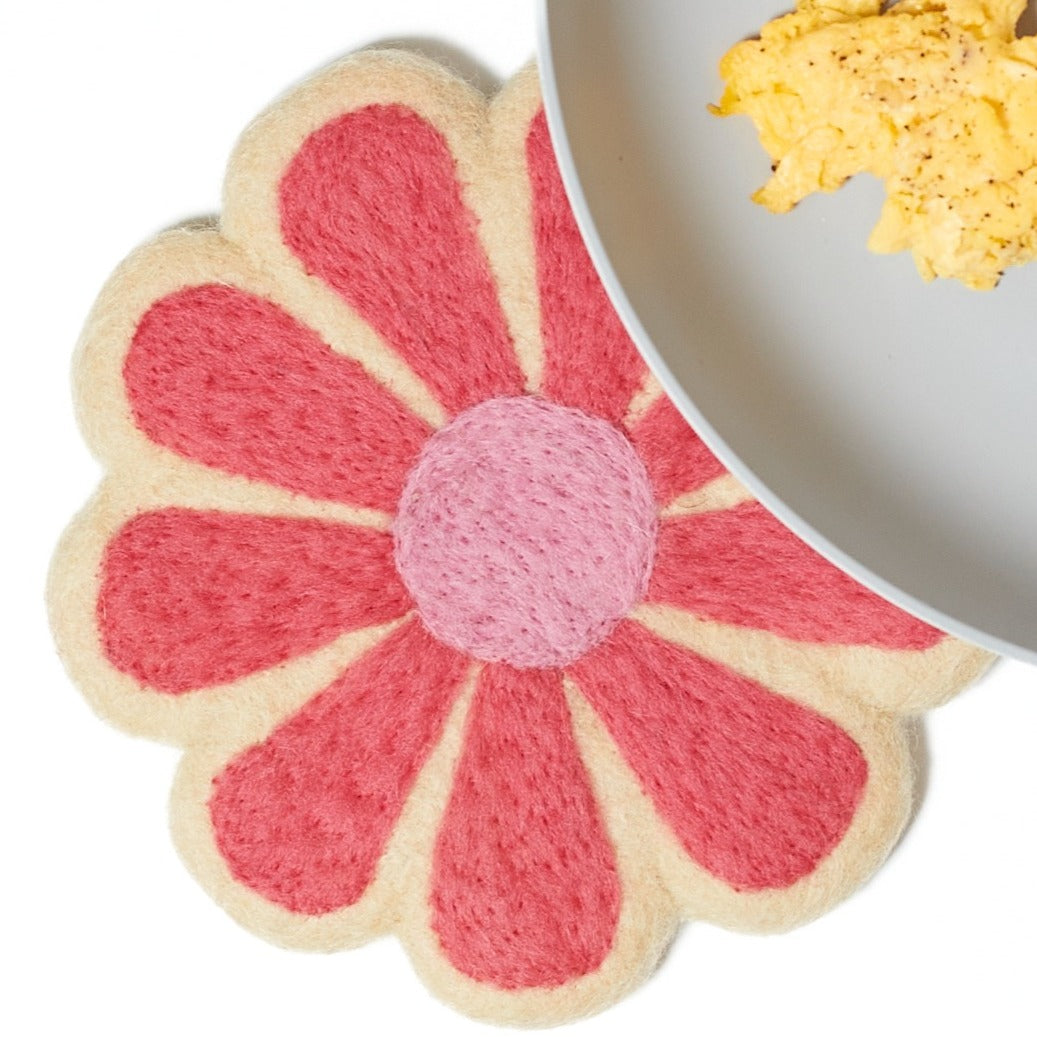 Wool Trivet - Flower