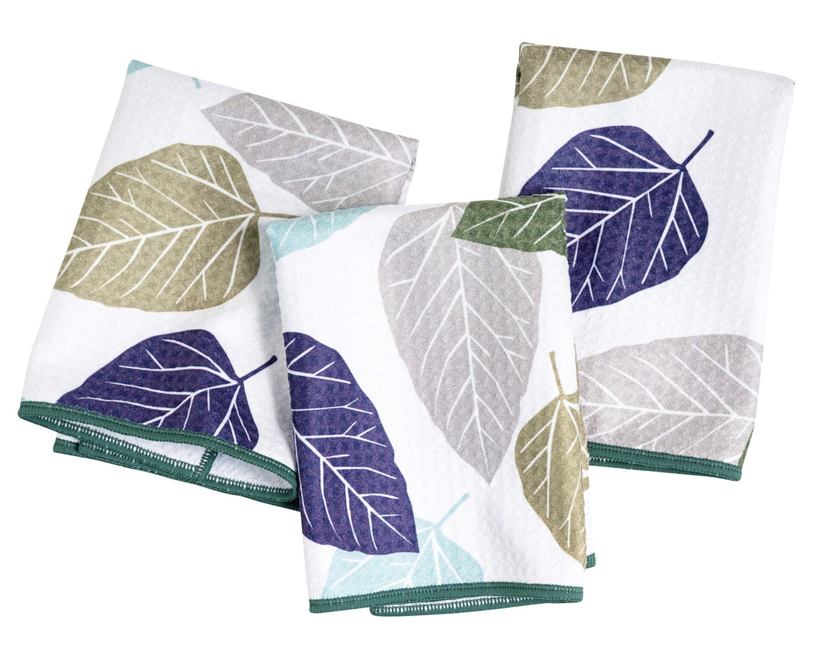 Mighty Mini Towel (Set of 3) - Fall Leaves kitchen towels Once Again Home Co. Garden Green  