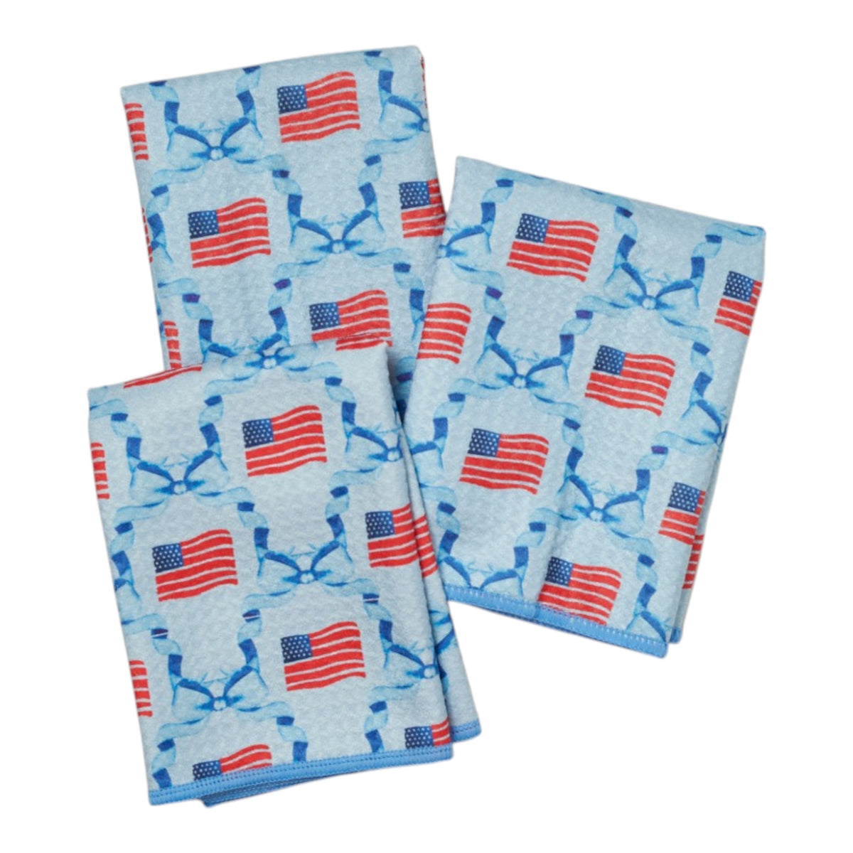 Mighty Mini Towel (Set of 3) Reversible - Signature Collection Flag Ribbon
