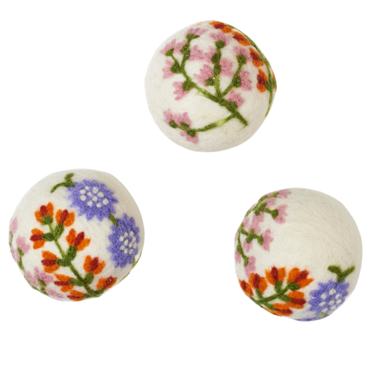 Laundry Wool Dryer Balls - Set of 3 Garden