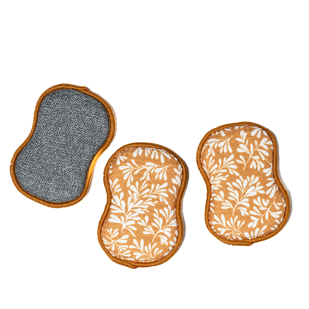 RE:usable Sponges (Set of 3) - Herbage Sponges &amp; Scouring Pads Once Again Home Co. Gold  