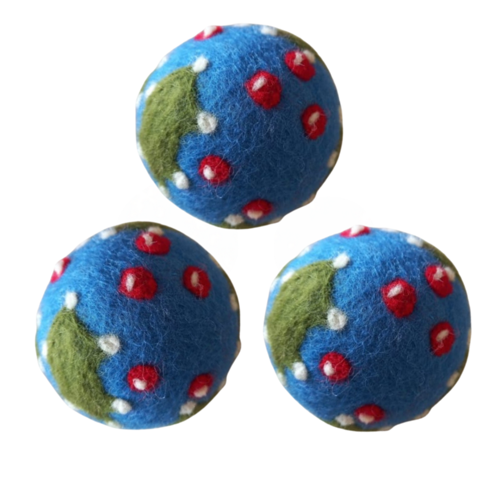 Laundry Wool Dryer Balls - Set of 3 ME Holly