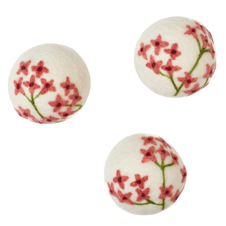 Laundry Wool Dryer Balls - Set of 3 Hydrangea