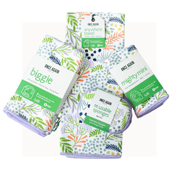 Ready, Set, Go Biggie Bundle - Floral in Lilac Sponges & Scouring Pads Once Again Home Co.   