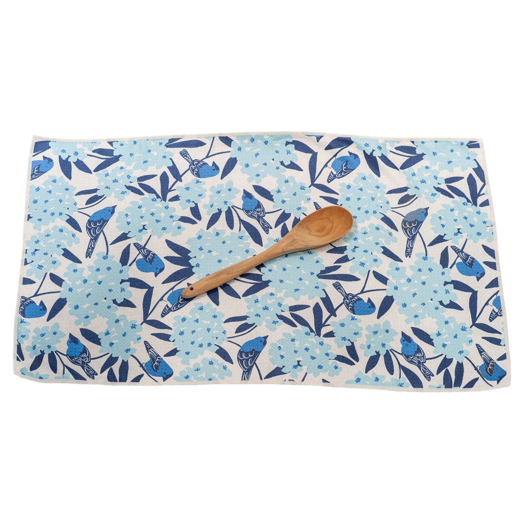 Anywhere Towel Reversible - Nuthatch Birdsong