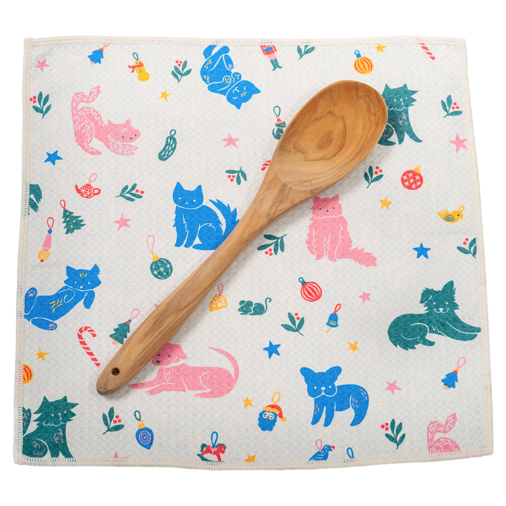 Mighty Mini Towel (Set of 3) Reversible - Nuthatch Merry Pets kitchen towels Once Again Home Co.