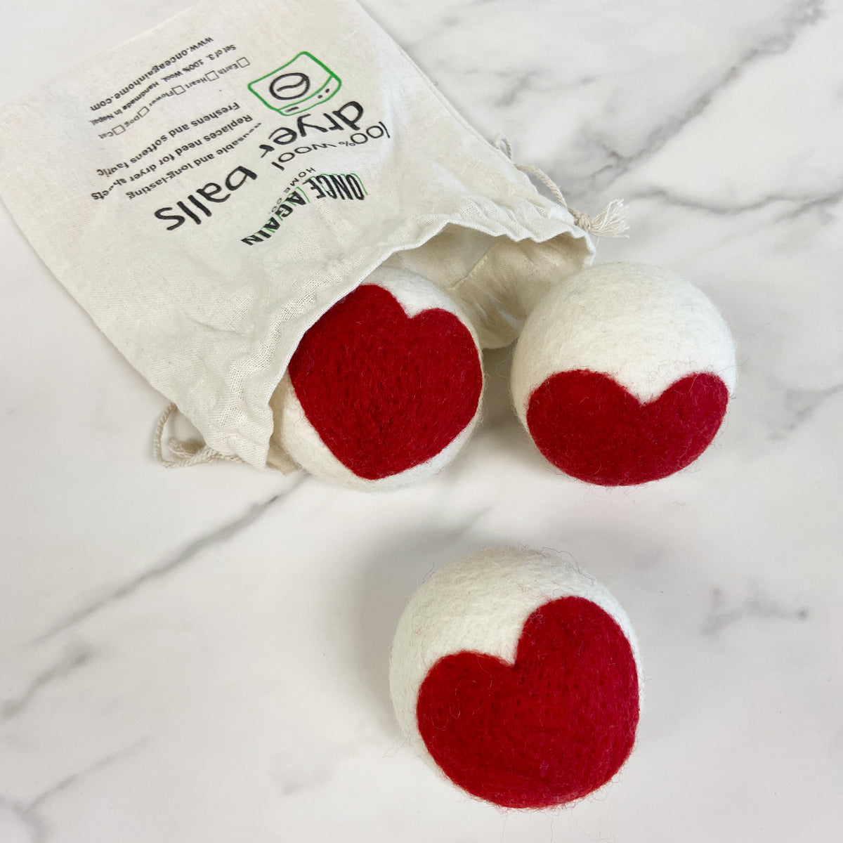 Wool Dryer Balls - Set of 3 LOVE Once Again Home Co.