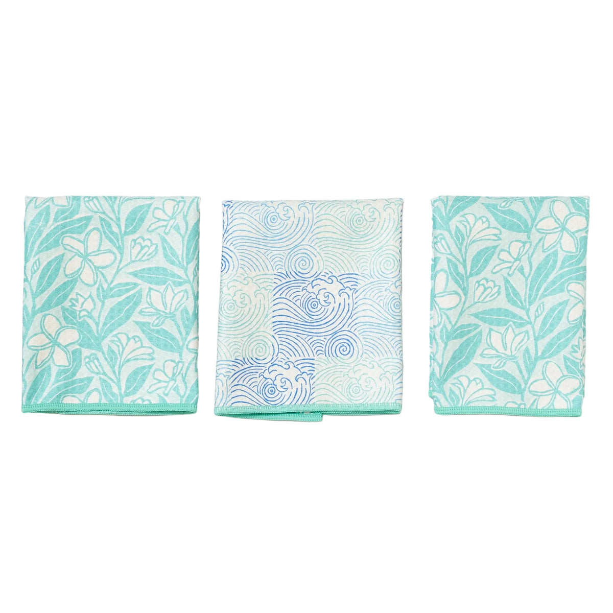 Mighty Mini Towel (Set of 3) Reversible - Marie Le Moal Plumeria