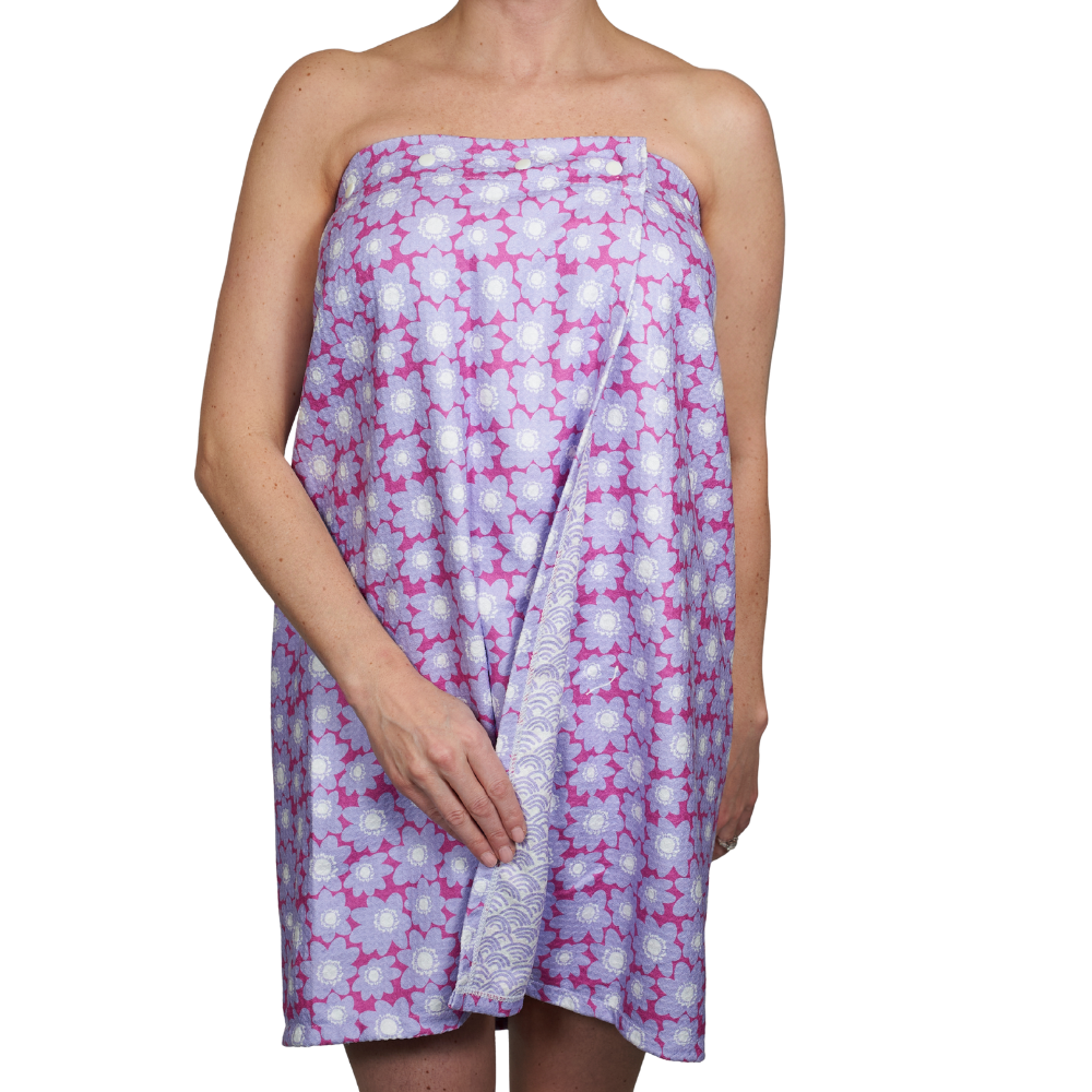 Bath Wrap - Signature Collection Pop Daisy - Lavender