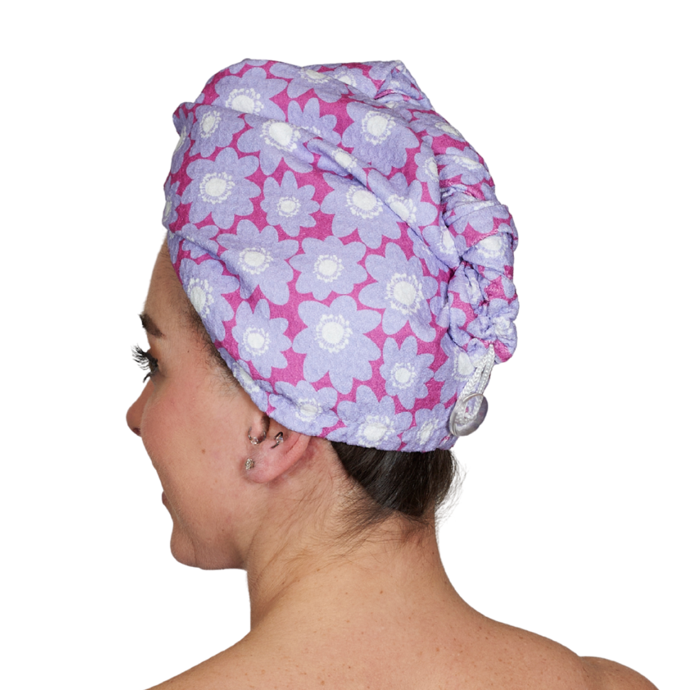 Hair Towel Wrap Double Sided - Signature Collection Pop Daisy