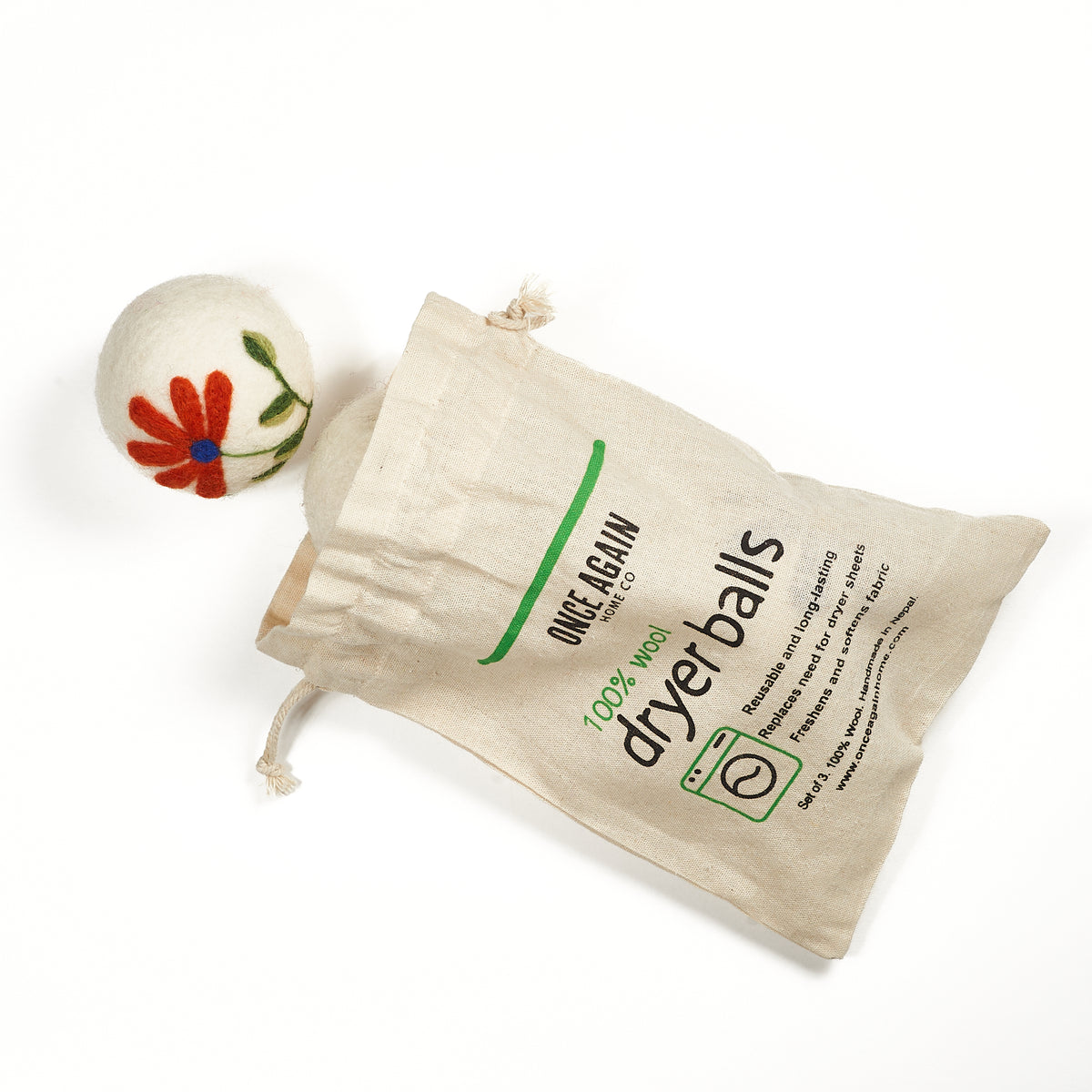 Laundry Wool Dryer Balls - Set of 3 RJW Sflora