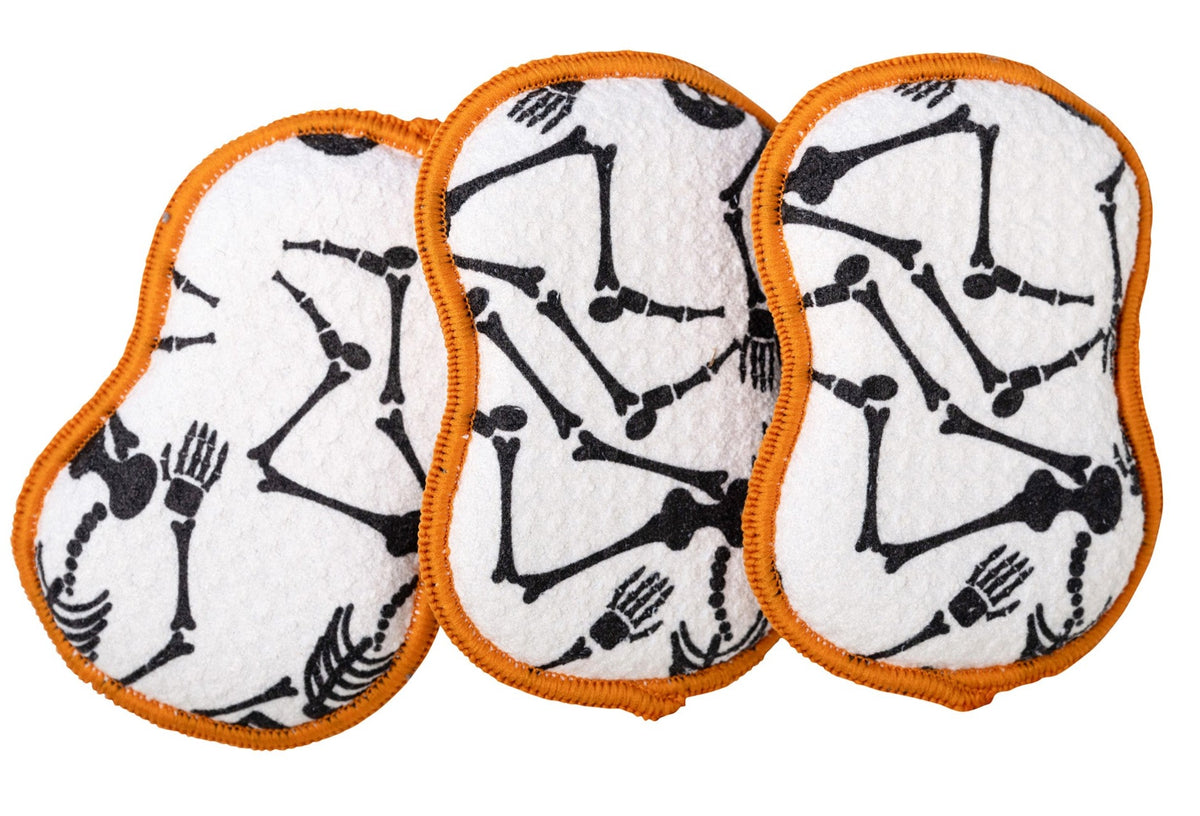 RE:usable Sponges (Set of 3) - Skeleton Sponges & Scouring Pads Once Again Home Co. Black