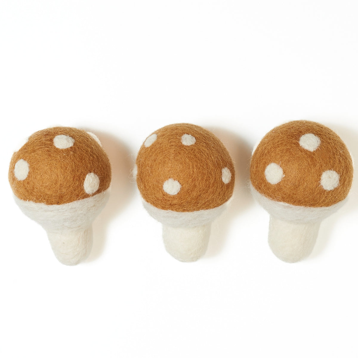 Laundry Wool Dryer Balls - Set of 3 Taupe Mushroom