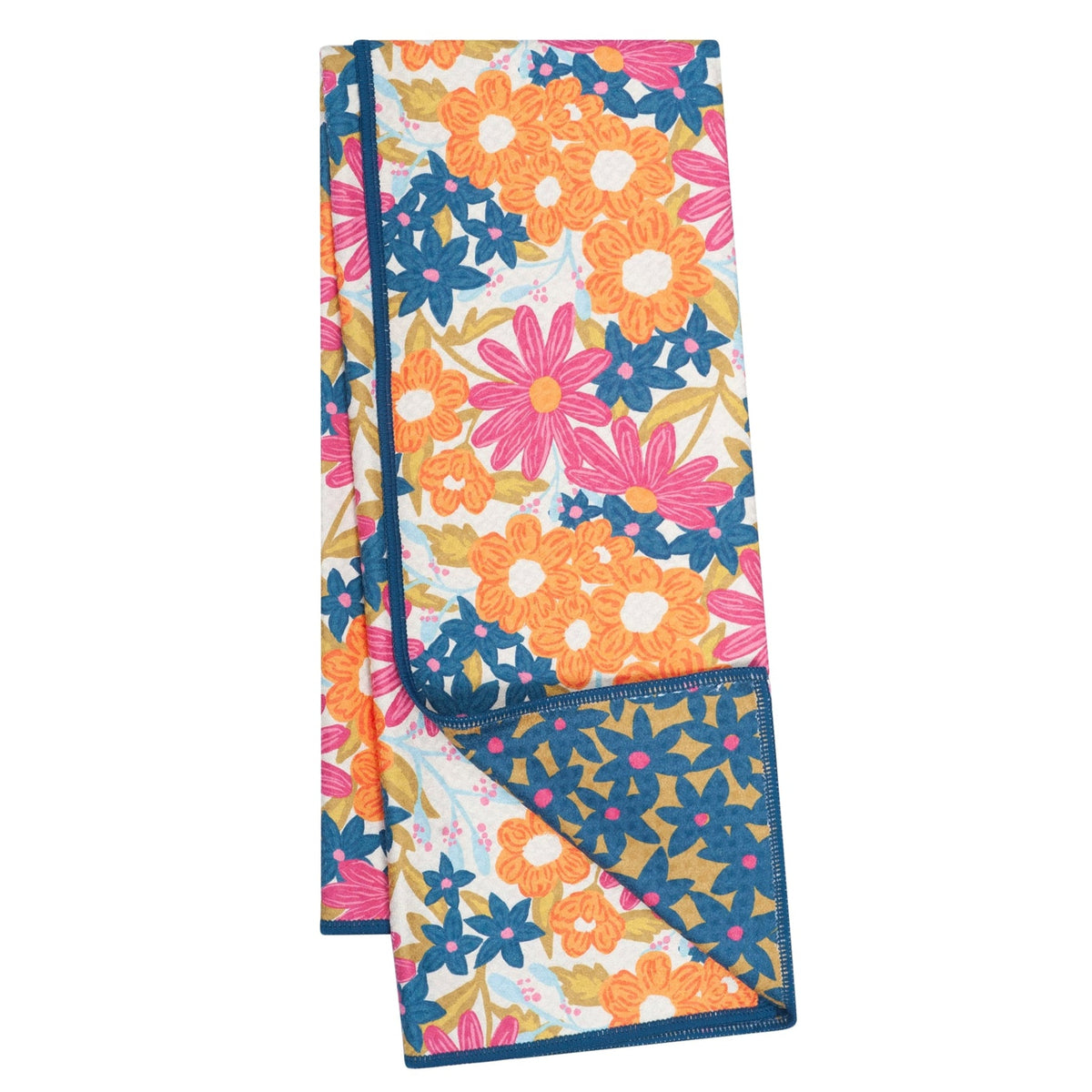 Anywhere Towel Reversible - Iris & Sea Mini Blooms - Once Again Home Co.