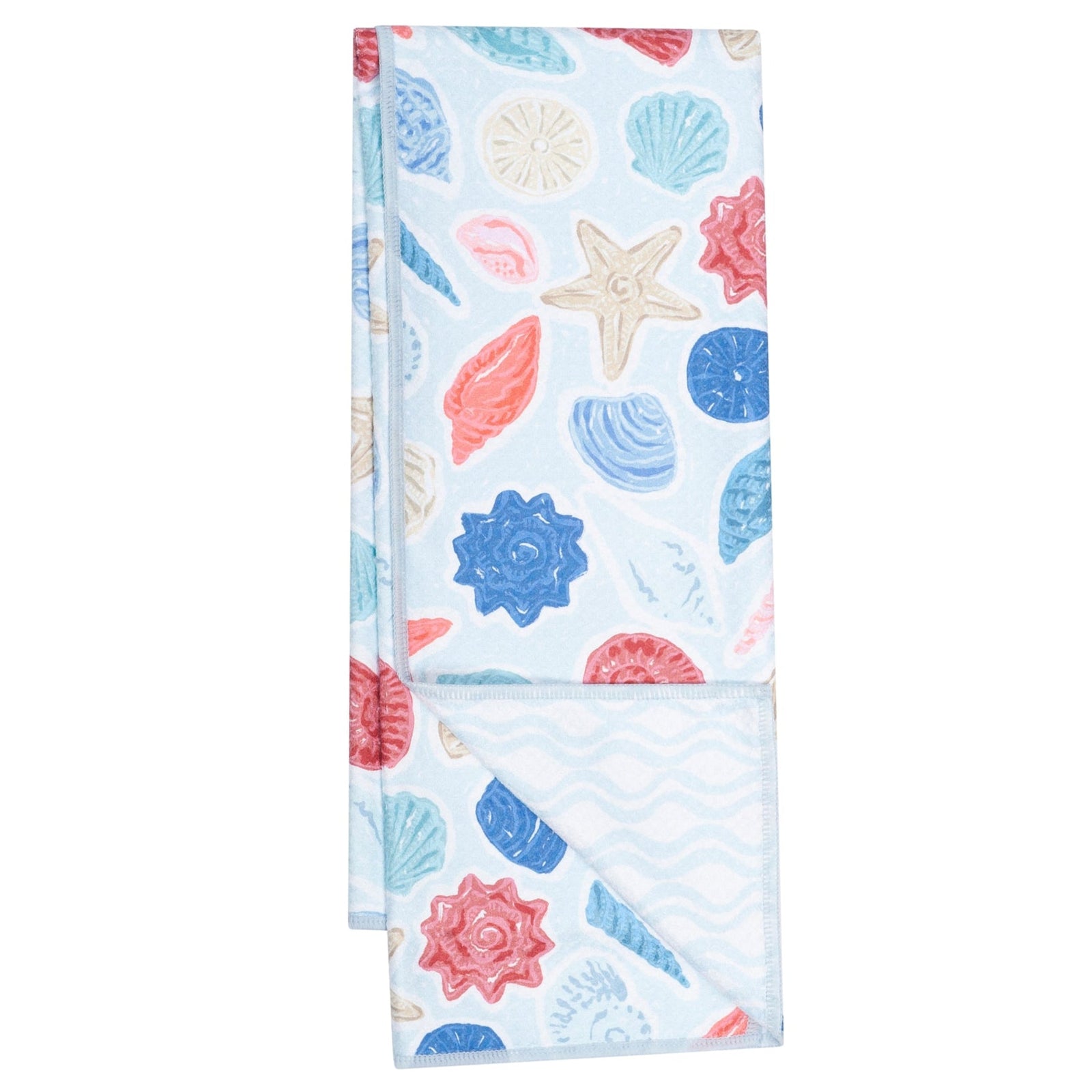 Anywhere Towel Reversible - Iris & Sea Seashell - Once Again Home Co.