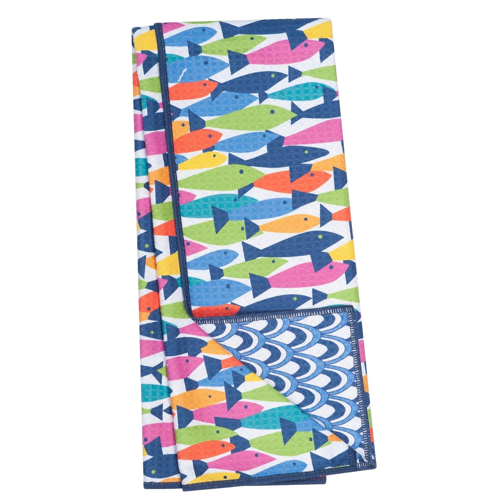 Anywhere Towel Reversible - Kate Nelligan Fish - Once Again Home Co.