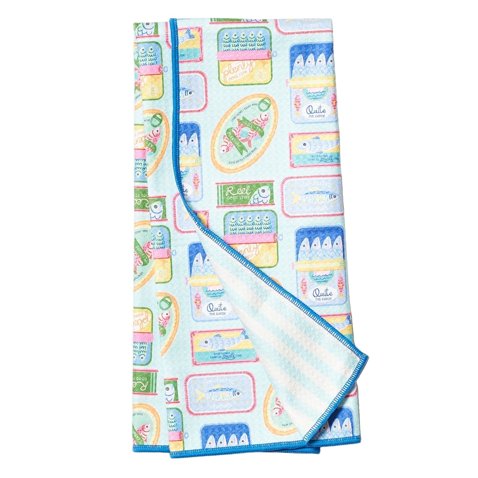 Anywhere Towel Reversible - Mable Tan Sardines - Once Again Home Co.