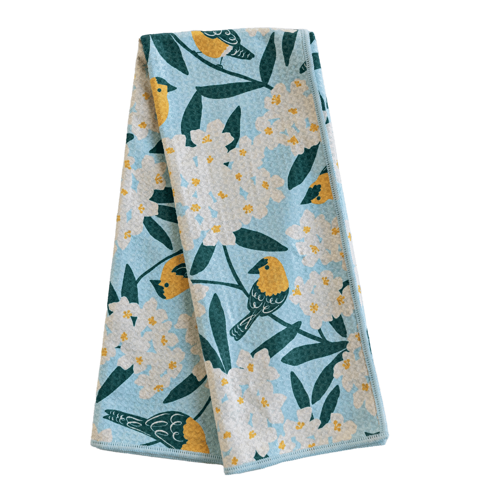 Anywhere Towel Reversible - Nuthatch Birdsong - Once Again Home Co.